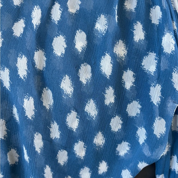 Diane Von Furstenberg Blue Camila Silk Chiffon High Low Dress - Picture 5 of 10